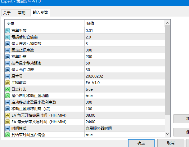 黃金對沖-V1.0 EA